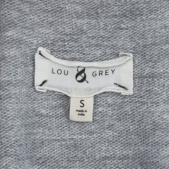 Lou & Grey Gray Open Front Long Sleeve Cardigan Duster Pockets Size S - Picture 3 of 6